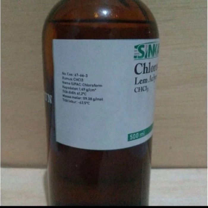 

cloroform teknis grade 100ml /botol kecil