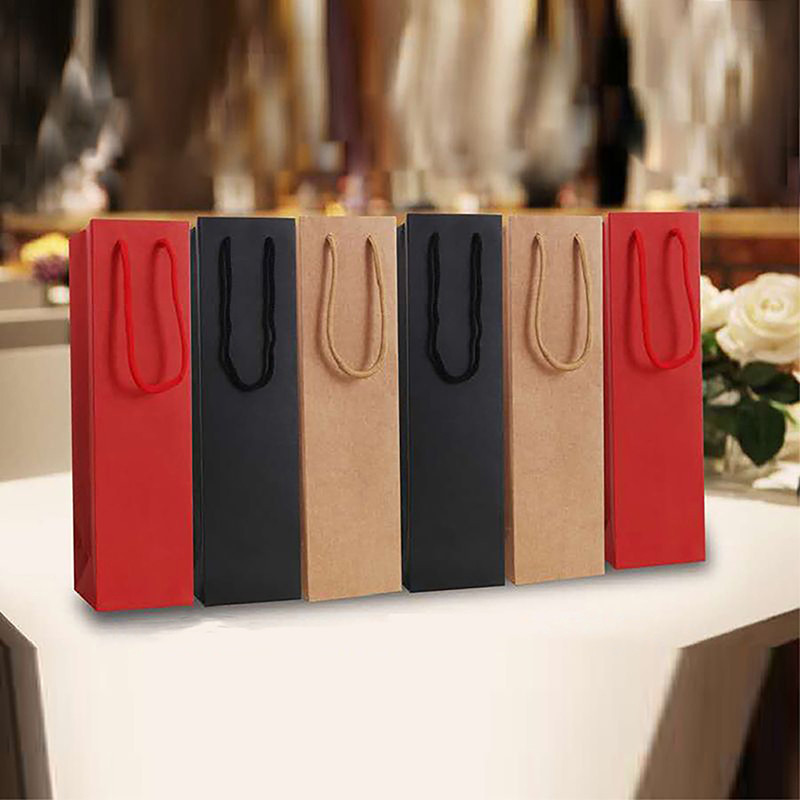 

Multi-color Red Wine Packaging Bag Beer Waterproof Gift Bag Color Wine Bottle Hand Handle Packaging Pouches Gift Wrapping Paper