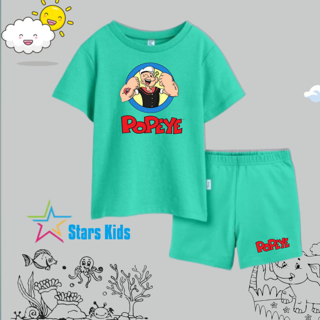 Pelangistarskids - setelan anak perempuan dan setelan anak laki-laki premium tebal celana  sablon di