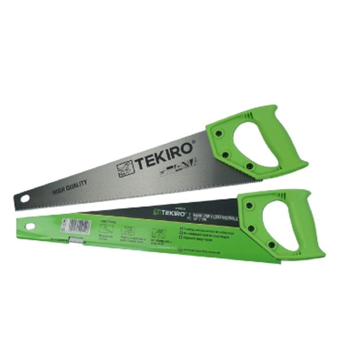 TEKIRO hand saw resharpenable 7 TPI 18"/20" gergaji kayu GAGANG PLASTIK 2 MATA GERGAJI BELAH