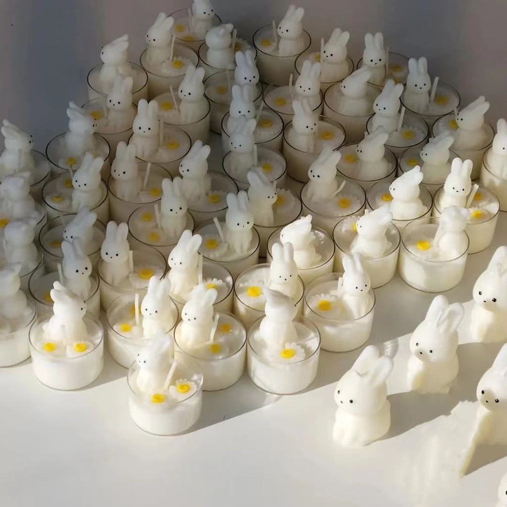 Mini Cute Rabbit Silicone Mold DIY Candle Mold Fondant Cake Mold Chocolate Mold Silicone Mold for Re