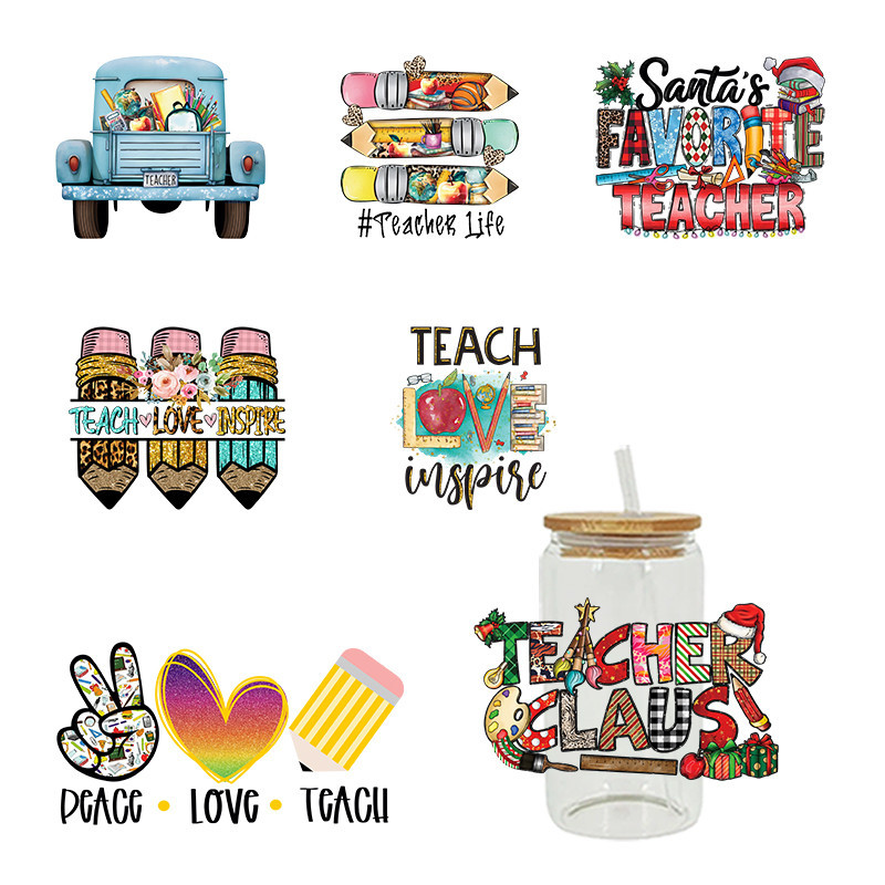 

UV DTF Transfer Sticker Peace And Love For The 16oz Libbey Glasses Wraps Bottles Cup Can DIY Waterproof Custom Decals D3305