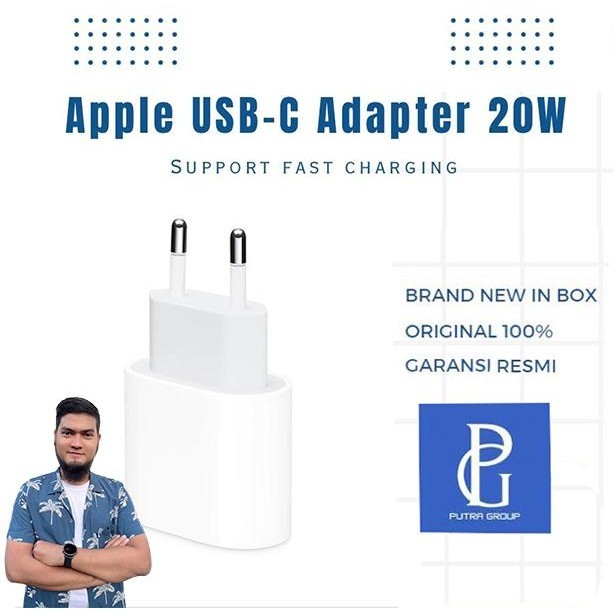 (PUTRA GROUP X IRVAN GALIH) Apple Power Adapter 20W | USB-C Fast Charger | ORI BNIB |