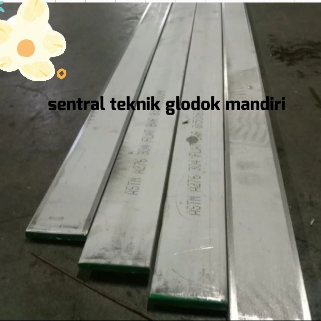 plat strip stainless 304 tebal 2mm lebar 25x500mm