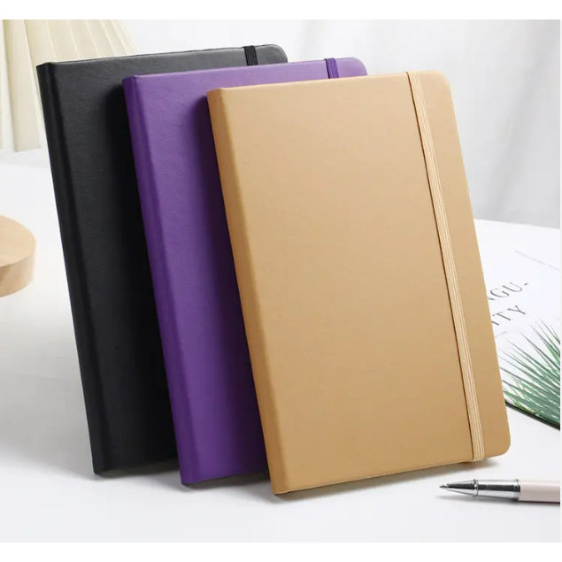 

PU Leather Notebook With Strap Buku Catatan Garis Diary Hardcover