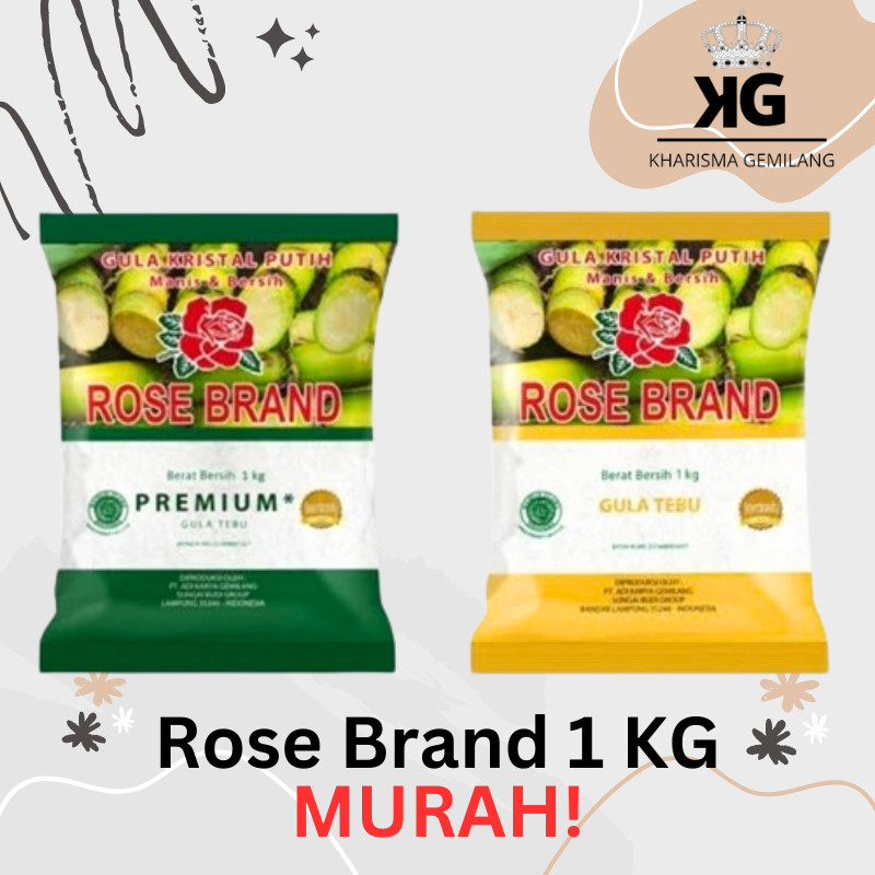 

KG - Rose Brand 1KG (1 PACK) Gula Pasir Tebu Kuning Hijau Murah
