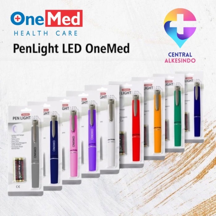 Penlight Led Onemed Pena Senter Lampu Sinar Putih Central Alkesindo