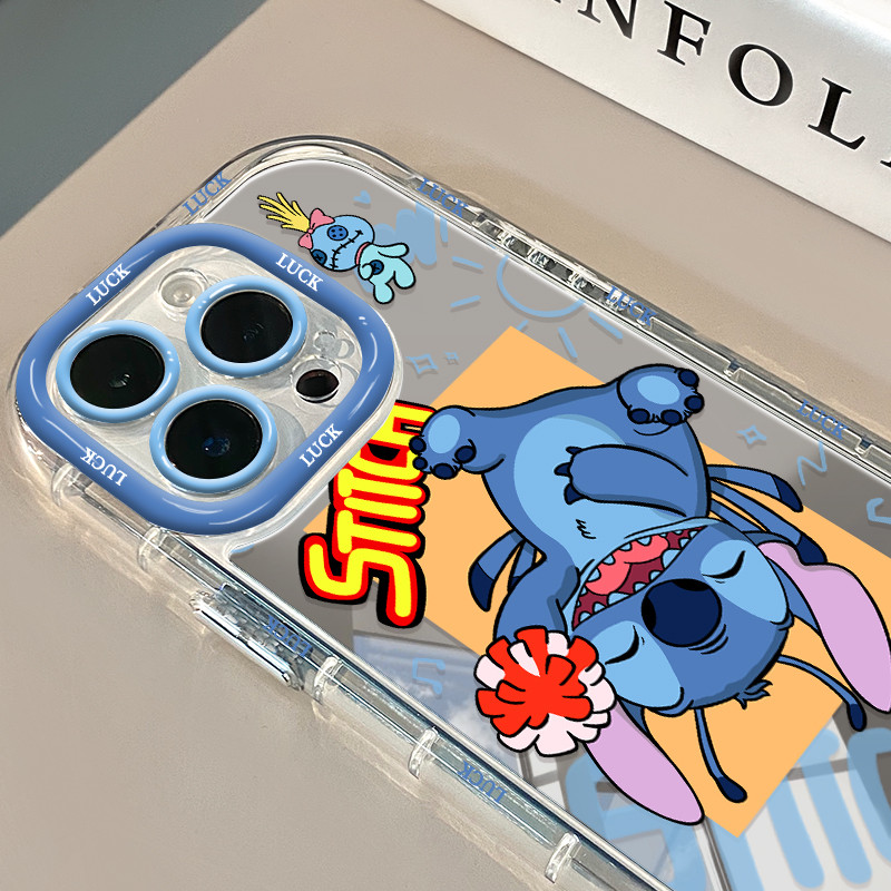 Pola Kartun Stitch Yang Lucu case Hp Iphone 11 Pro Max Xs Xr 12 13 14 15 Plus