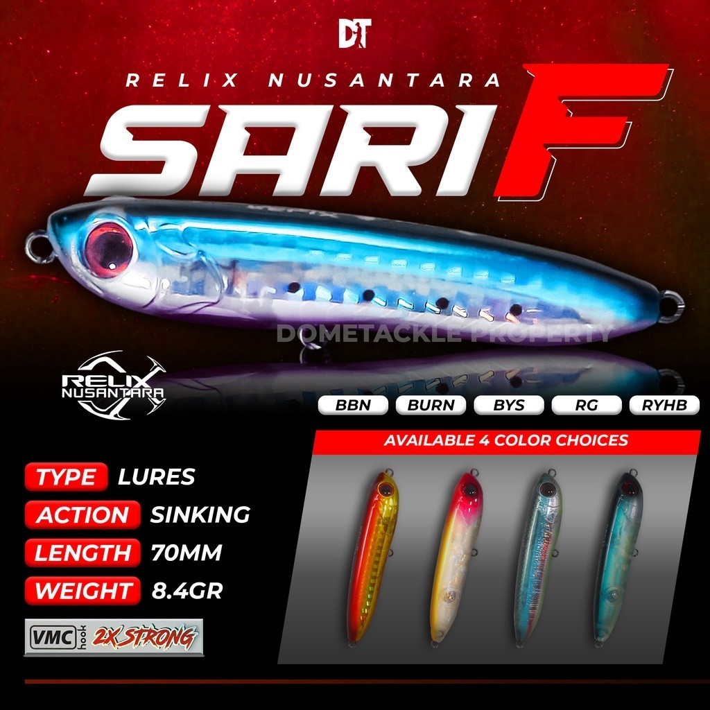 Sari F Relix Nusantara Lure 70 mm - Astuti S - Astuti SM - Dian S - Dian SM - Puspita F - Umpan Minn