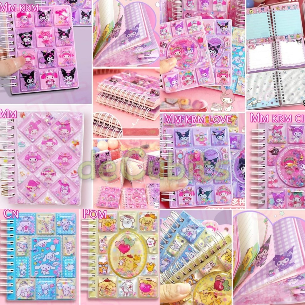 

DC Memo Ring Water Gliter Kuromi My Melody Cinnamoroll Pompompurin 50hal