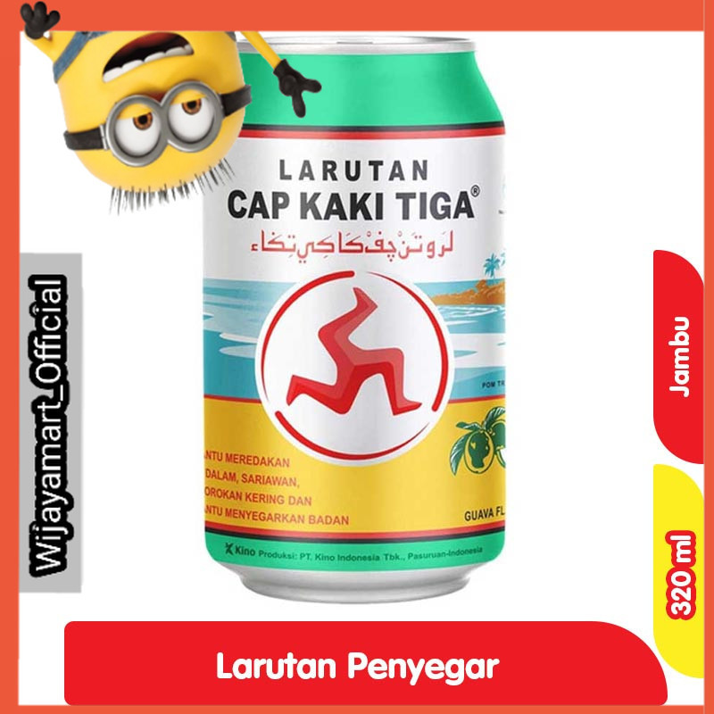 

Cap Kaki Tiga Larutan Penyegar Jambu Kaleng 320 ml