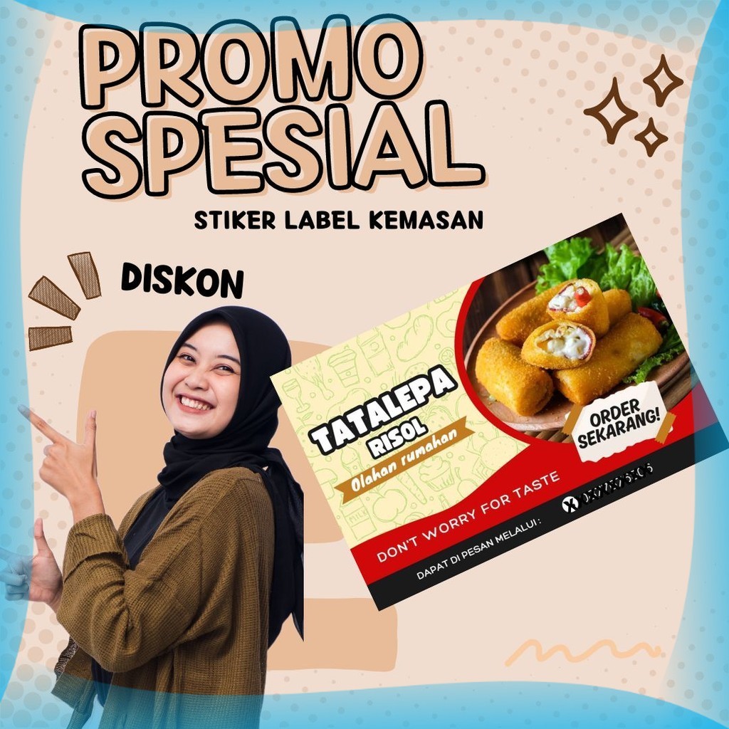 

JAYAPRINT - STIKER LABEL KOTAK KUE STIKER LABEL PRODUK STIKER LABEL CUSTOM