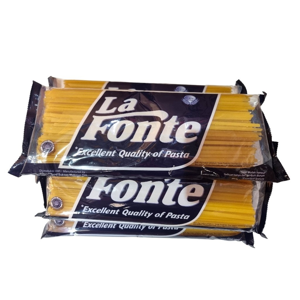 

Pasta fettuccine fettucine fetucini fettucini mentah kering La Fonte 750 Gram 750gr (Pack)