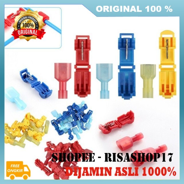 Konektor Kabel Jumper T Konektor Penyambung Kabel T Konektor Kabel Listrik T Sambungan Kabel T Isi 1