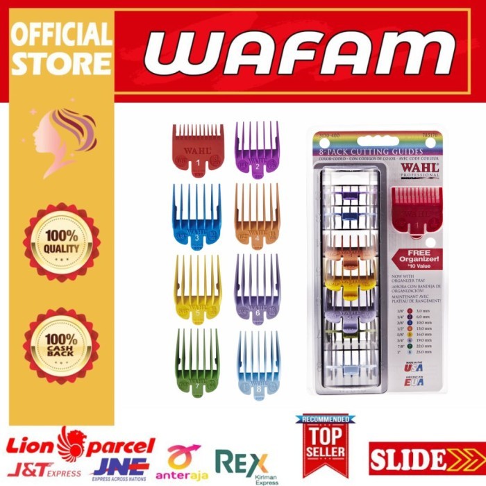 WAHL GUARD NO 1 - 8 WARNA DENGAN WADAH / SEPATU / SISIR UKURAN CLIPPER