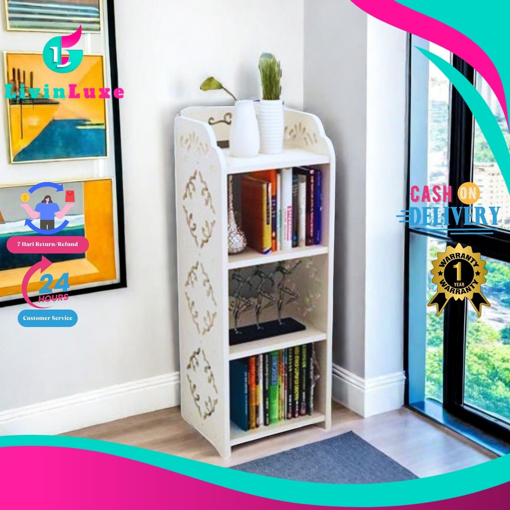 LivinLuxe - Rak Susun Serbaguna Rak Sepatu Rak Buku Rak Tempat Penyimpanan Tanaman Hias Tempat Dekor