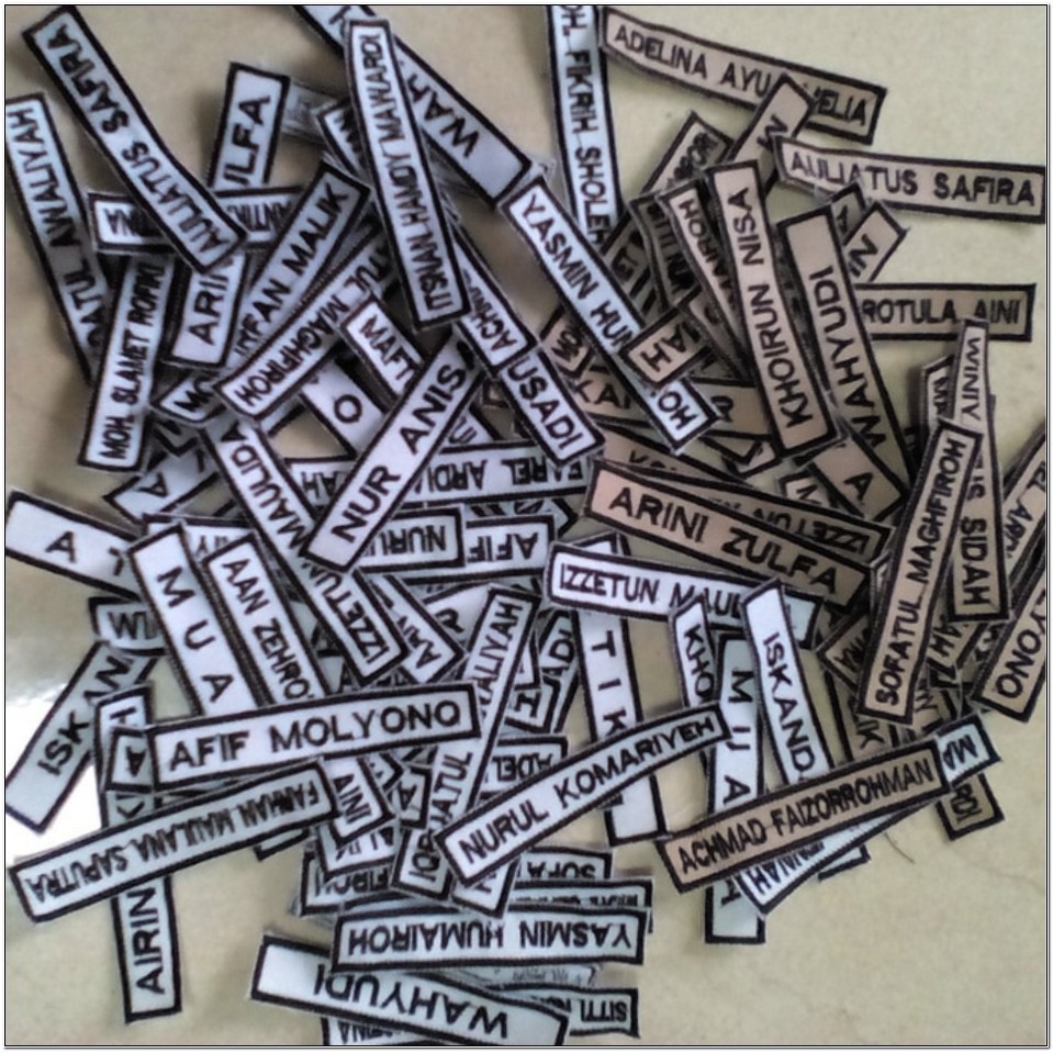 Bordir BORDIR PAPAN NAMA KOMPUTER | BORDIR PAPAN NAMA COSTUM