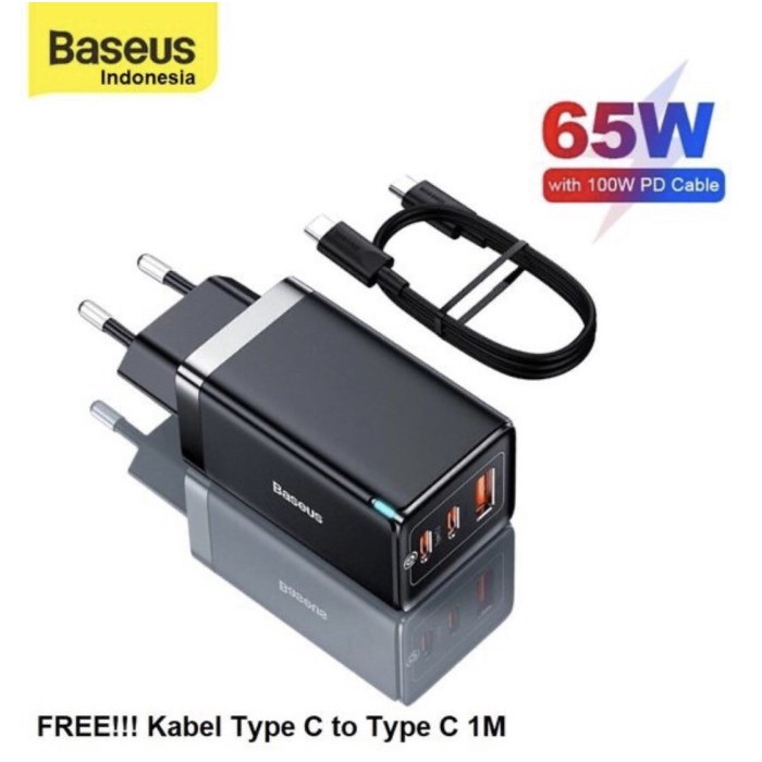Baseus Charger 65W Desktop GaN 3 Pro 4 Port USB A+Type C Fast Charging - GAN 5 PRO