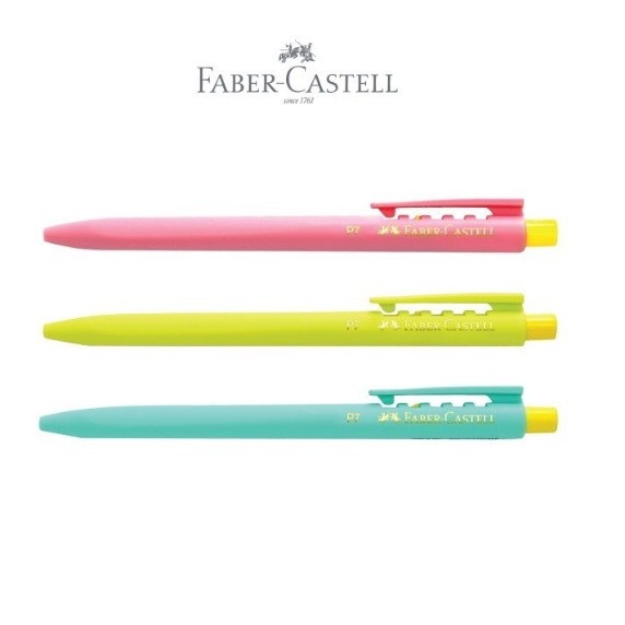

[KIRIMHARIINI] - [PER PCS] - Faber-Castell Ballpoint Pen P7 Pastel 0,7 Black Ink