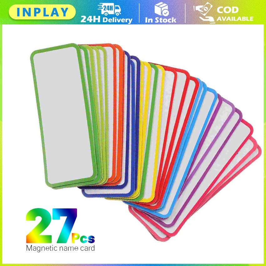 

27Pcs Magnetic Label / Magnet Tempelan Kulkas / Magnetic Memo Sticky Notes / Magnetic Label Holder / Magnetik Price Tag / Name Tag