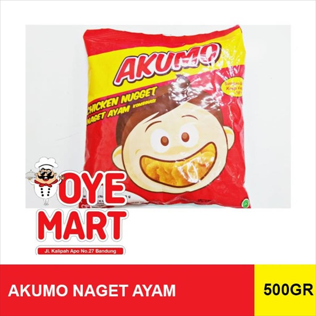 

AKUMO NAGET AYAM 500GR CHICKEN NUGGET