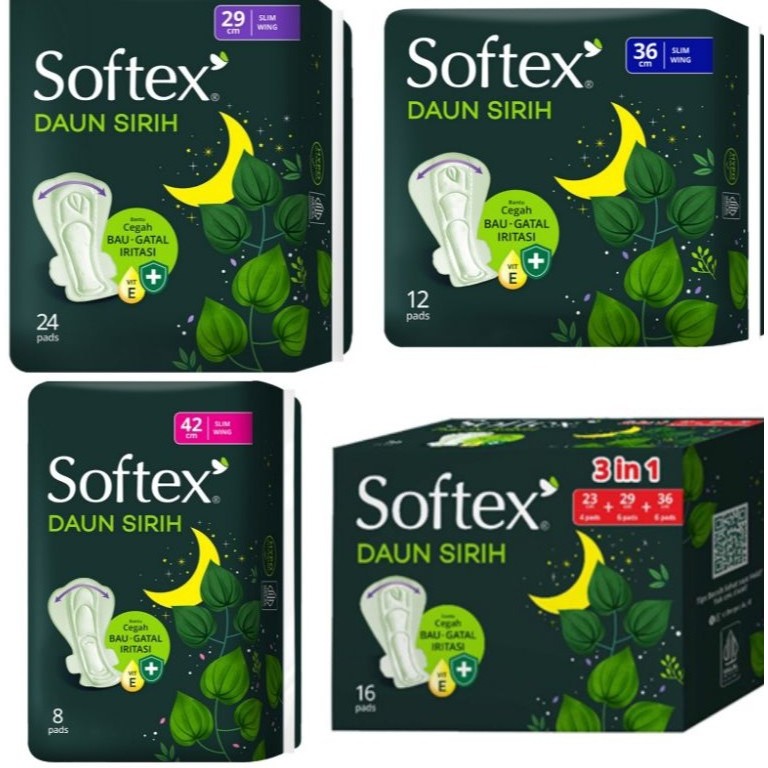 Softex Daun Sirih Night Wing / Pembalut Softex Daun Sirih