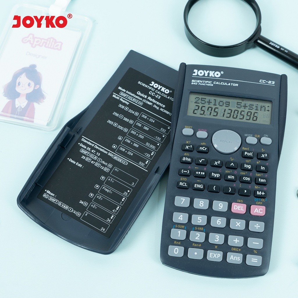 

Calculator Kalkulator Joyko CC-23 Scientific 240 Functions Kalkulator Ilmiah