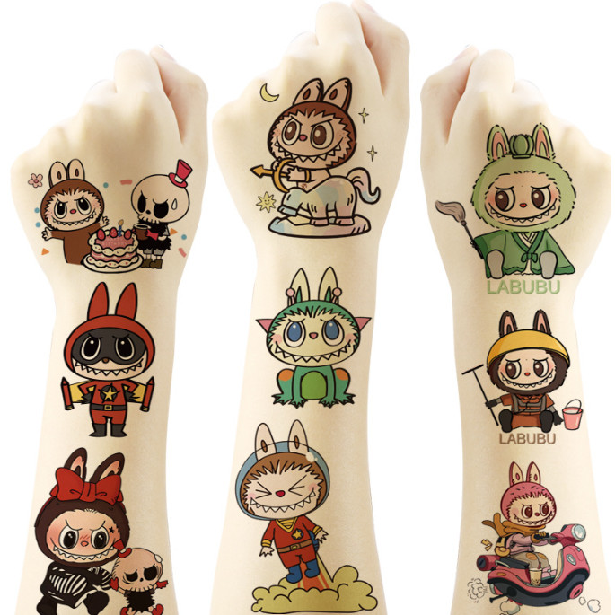 

J3 - Stiker tato motif kartun tattoo stickers water transfer