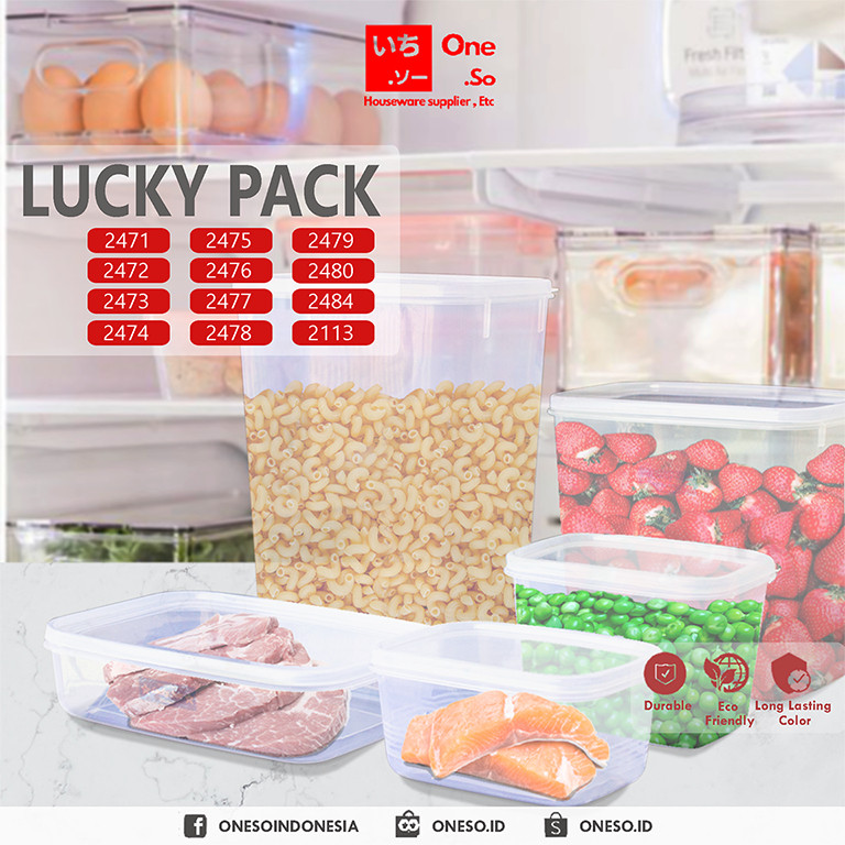 LUCKY PACK MINI / TOPLES PLASTIK / WADAH PLASTIK MINI / TEMPAT PENYIMPANAN MAKANAN - LUCKY STAR