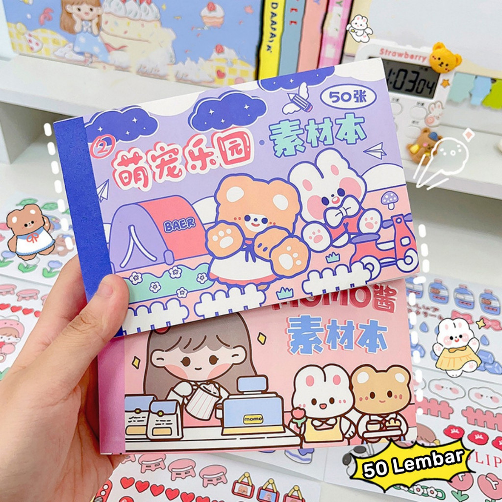 

Buku Stiker Kreatif Aesthetic Buat Jurnal Koleksi Stiker /50 Lembar/SET Stiker karakter lucu /Selotip washi motif kartun cute untuk dekorasi scrapbook /Catatan kertas lucu stiker hiasan buku /Stiker KAlender Washi/Semua gambar berbeda /Design scrapbook DI
