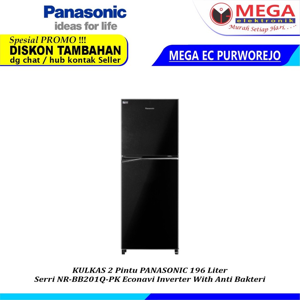 LEMARI ES 2 PINTU PANASONIC NR-BB201Q-PK / NR BB201 Q PK