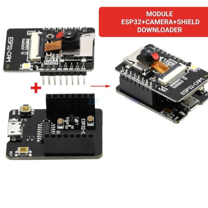 DS99 NEW PART SET ESP32 + CAMERA + DOWNLOADER  esp-32 cam OV2640