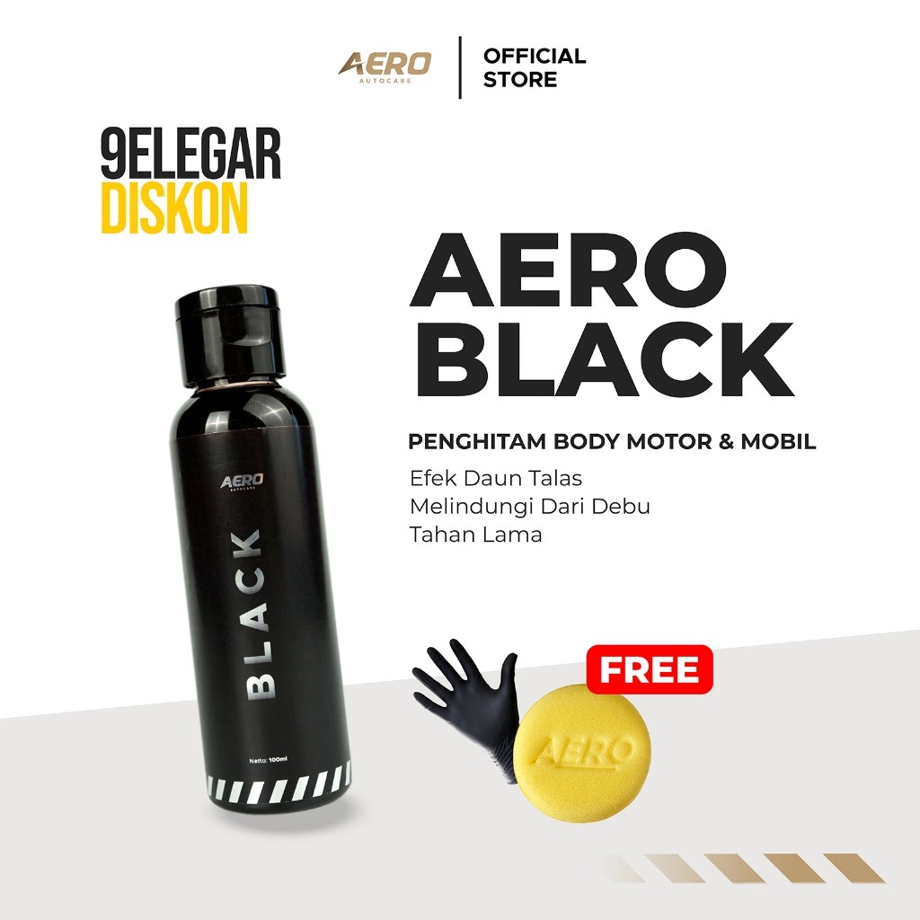 Aero Black Penghitam Body Motor / Mobil Permanen