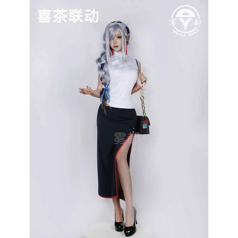 MIAOWU.ID - PO Shenhe Heytea Hey Tea TANPA TAS Genshin Impact Kostum Cosplay Costume Brand Wudu Iyun