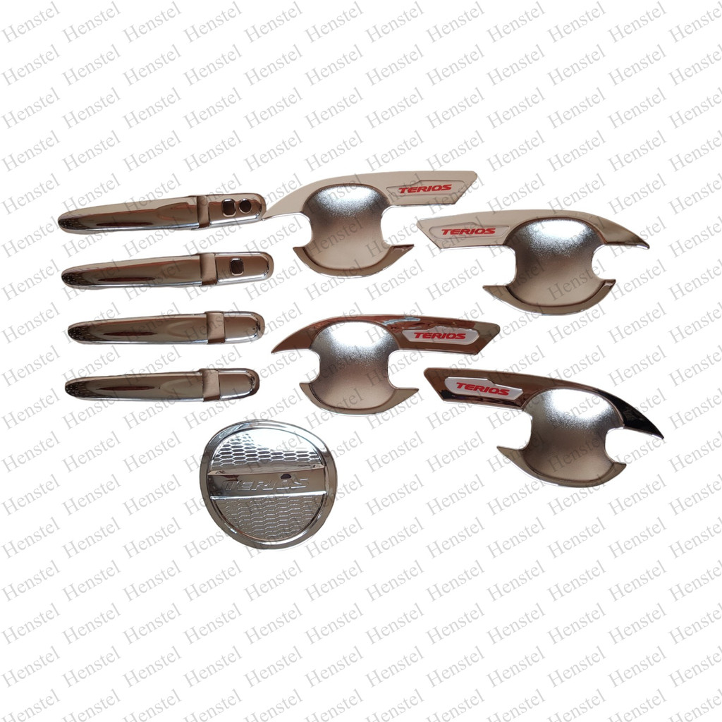 Paket Terios 2018 handle / outer / tank cover - Chrome - Henstel Variasi Mobil