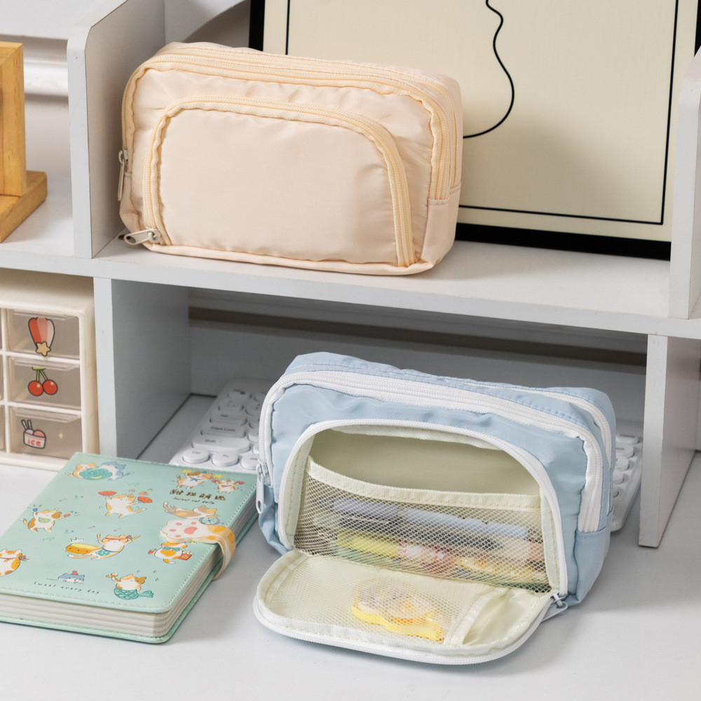 

Large Capacity Pencil Bag Aesthetic School Case Stationery Holder Kids Pen Bag Students Big Stationery Box Pencil Case