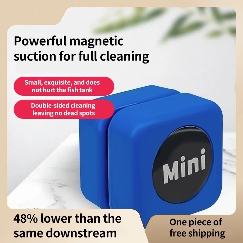 

Mini Aquarium Glass Cleaner Scratch-resistant Glass Cleaner Magnetic Brush for Small Aquarium Glass and Acrylic Aquarium