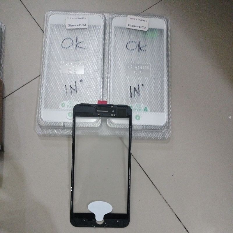 GLASS LCD KACA TOUCHSREEN IPHONE 7+PLUS OCA+FREME