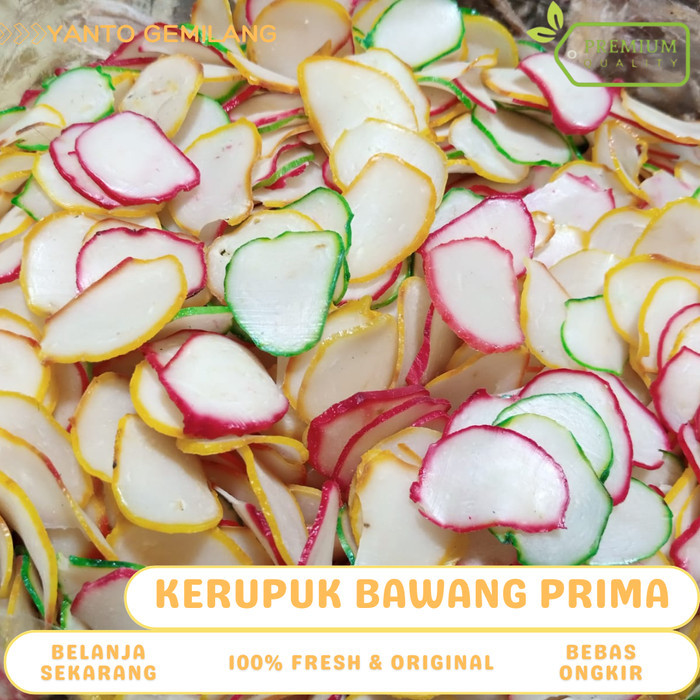 

zagoon Kerupuk Bawang Prima Warna Warni | Kerupuk Bawang Warna Warni - 1/4 kg, Prima kareet