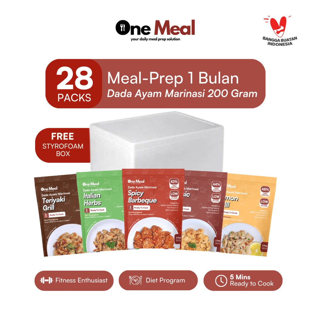 

One Meal Lauk Dada Ayam Fillet Marinasi | 28 Meal Packs - Makanan Sehat dan Diet (Ready to Cook)