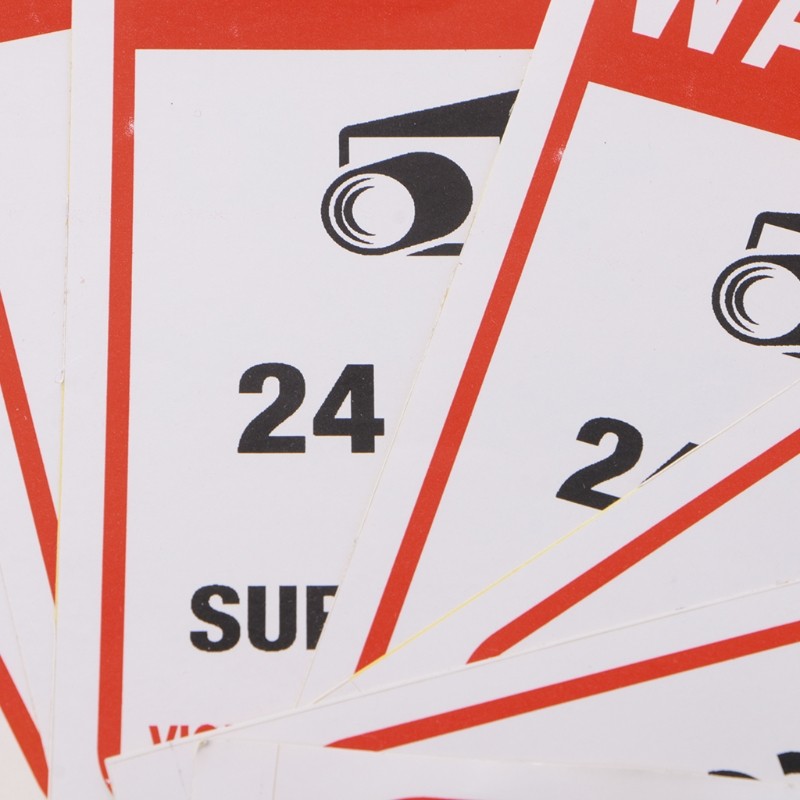 

OFBK 10pcs/lot Waterproof PVC CCTV Video Security Sticker Warning Signs