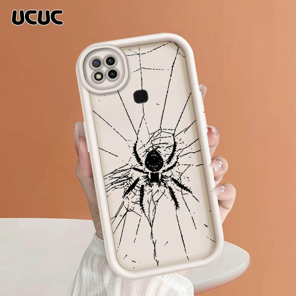 UCUC  Xiaomi Redmi 9C 10A Soft Silicone Simple Spider Marvel Pattern Untuk Phone Case Casing Hp Soft