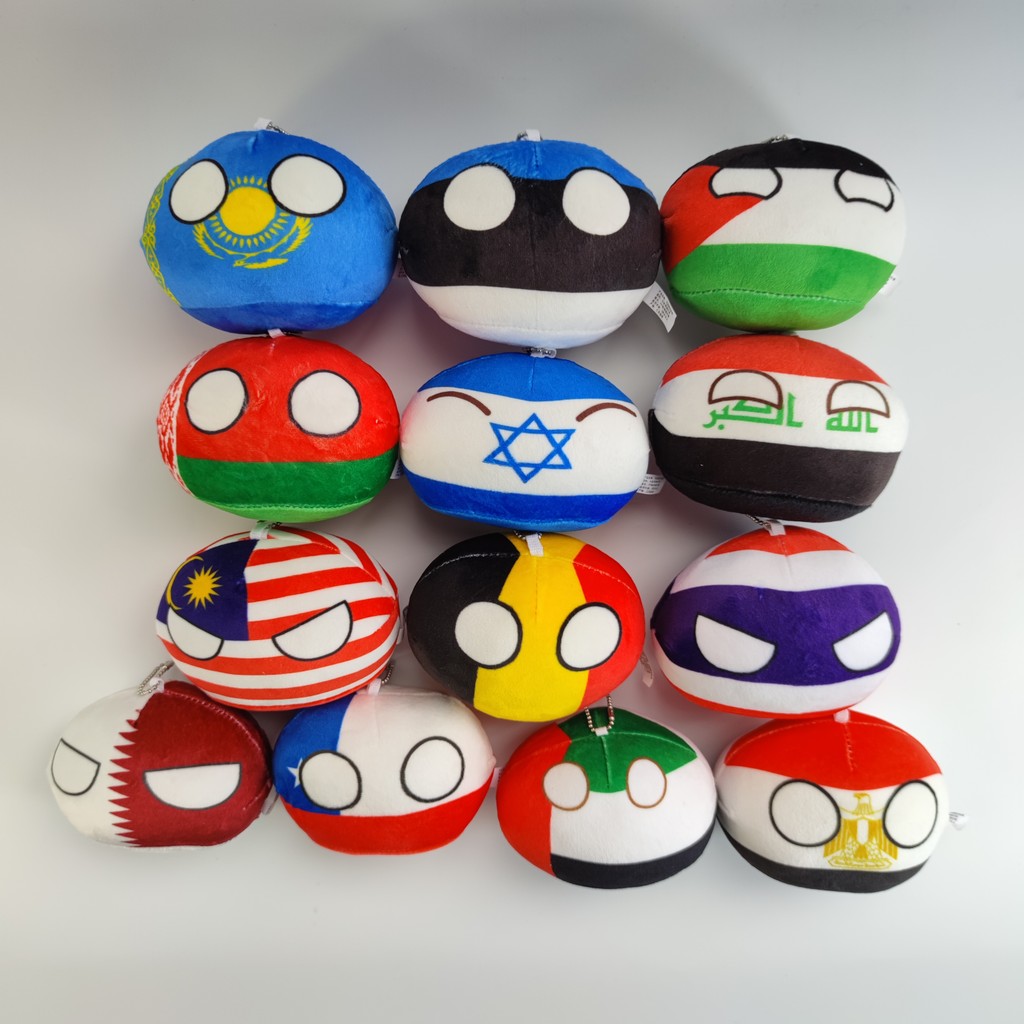 10cm Polandball pendant Kazakhstan Israel Palestine Iraq Egypt Chile Countryball anime peripheral gi