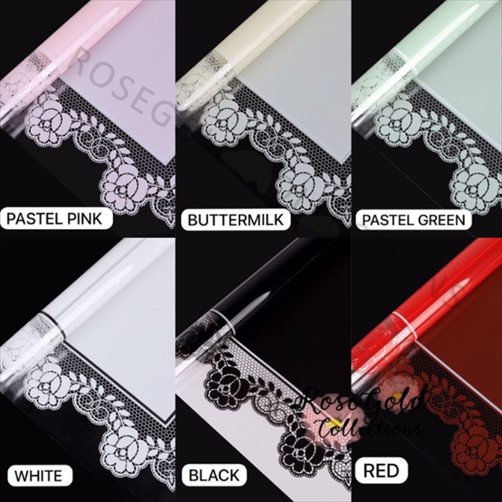 

[1 LEMBAR] VINTAGE ROUNDED FLOWER CELLOPHANE Flower Wrapping Paper / Kertas Bungkus Buket Bunga