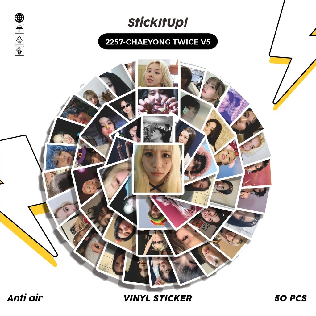 

COD✨ 50 Pcs Stiker CHAEYOUNG TWICE V5 Lucu Anti Air Untuk Dekorasi Notebook Sepeda Skateboard Handphone DIY