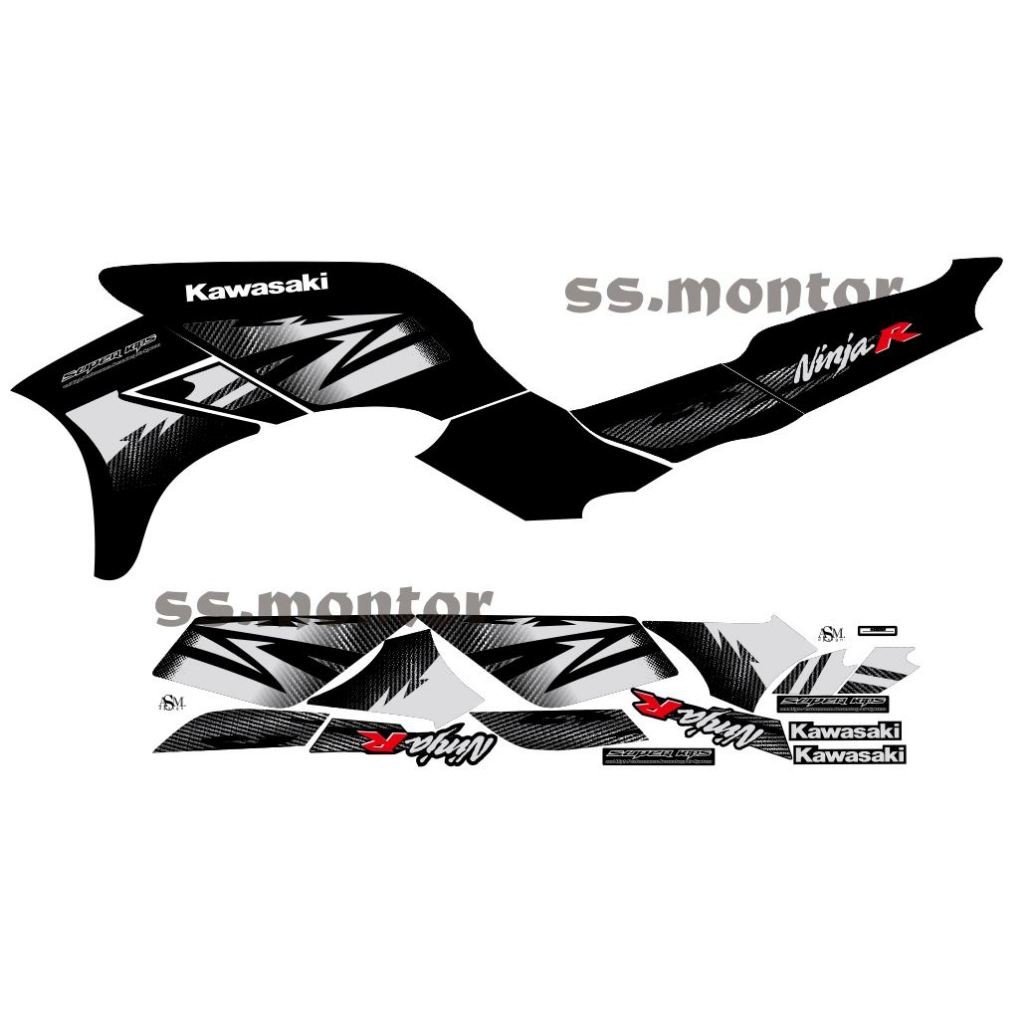 STRIPING STIKER LIS NINJA R 2014 SE CUSTOM