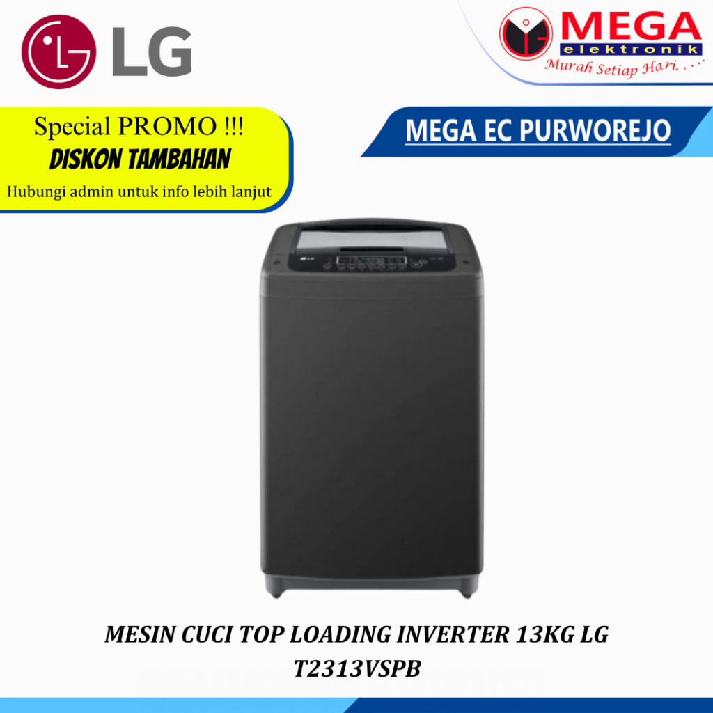 MESIN CUCI TOP LOADING LG T2312VSPB KAPASITAS 12 KG