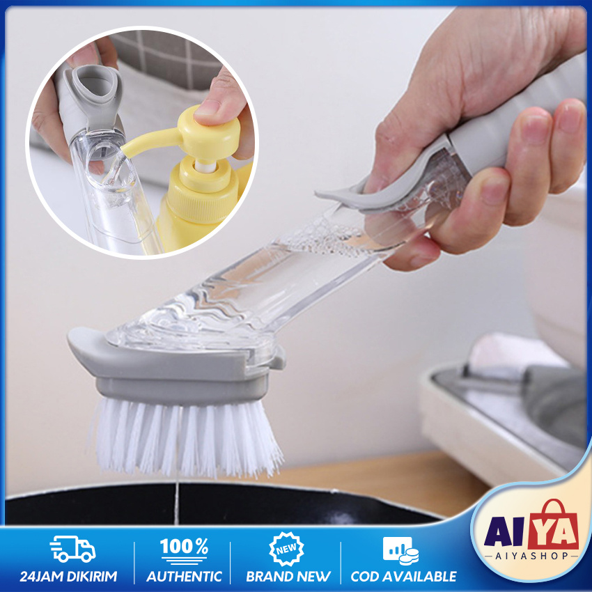 Sikat Cuci Panci Otomatis Dengan Dispenser Sabun Sikat Pembersih Piring Panci Multiguna Alat Cuci Pi