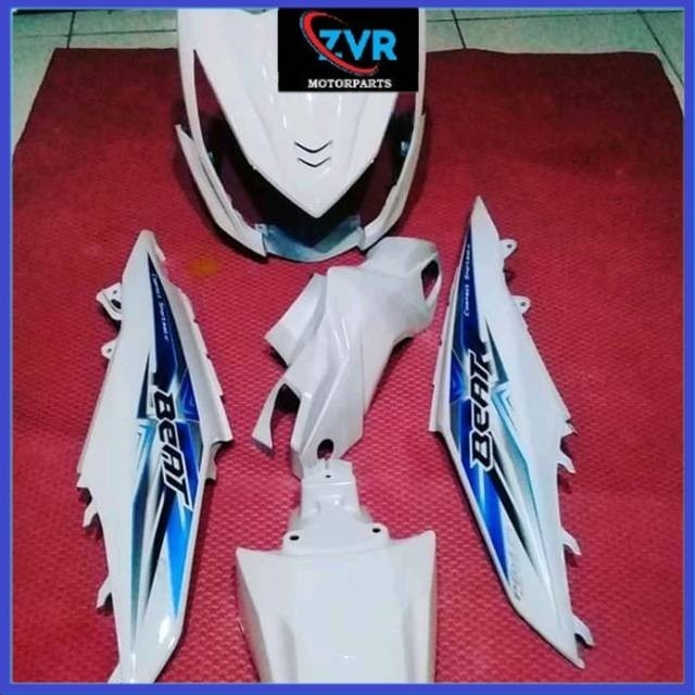 ZVR - Body halus honda beat fi stater kasar 2013-2015,putih full set body beat fi