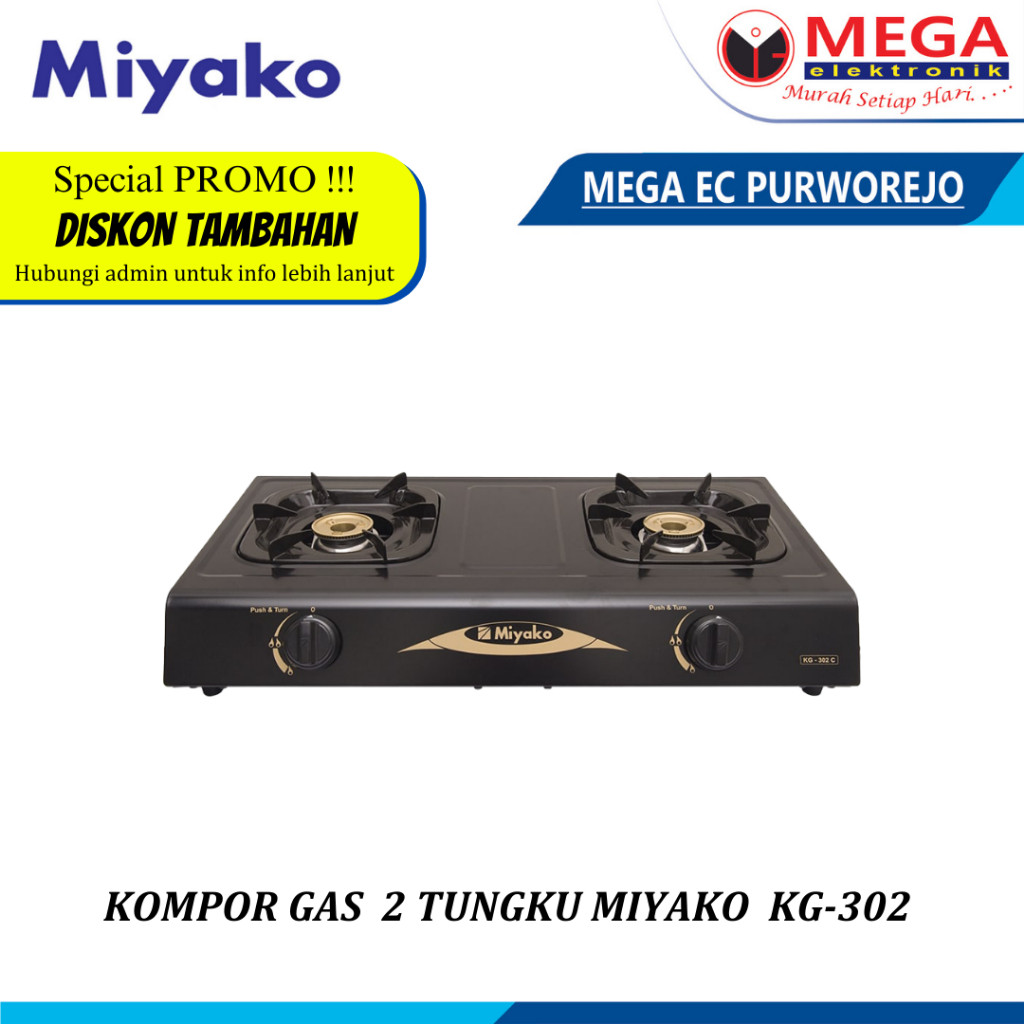KOMPOR 2 TUNGKU MIYAKO KG-302C
